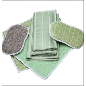 Sollbry - Pack of 6 Bamboo Microfiber Cloths for Windows Mirrors Tiles Bodywork Microfiber Bamboo Glass Household Bathroom