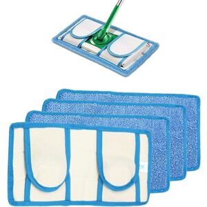 Sollbry - Pack Reusable Mop Pads for Flash Speedmop, Microfiber Refills for Wet and Dry Mop, Reusable, Washable, Replacement Mop Heads for All Floor