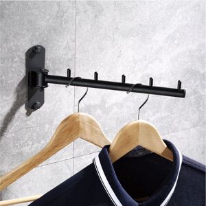 CSPARKV Stainless Steel Clothes Hanger with Swivel Arm Support Bars Wall Mounted Hanger with 5 Hooks for Clothes Storage Organizer Hooks for Bedroom and