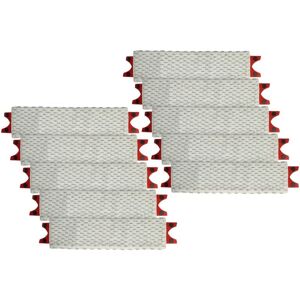 Vhbw - 10x Mop Heads Replacement for Vileda 4023103212237, 161036 for Mop - Microfibre Attachment Red Grey White