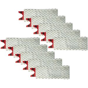 Vhbw - 10x Replacement Mop Heads compatible with Vileda 1-2 Spray Mop - Microfibre Attachment Grey White