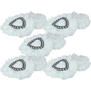 Vhbw - 10x Replacement Mop Heads compatible with Vileda Easy Wring & Clean, Turbo Easy Wring Mop - Microfibre Attachment Black White