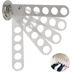 CSPARKV Wall Mounted Clothes Hanger Hook Folding Coat Rack Hangers Stainless Steel Clothes Rack Coat Hook Wall Mounted Hook for Balconies and Wardrobes