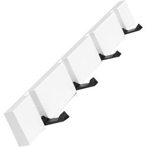 Linghhang - Wall Mounted Coat Rack Wooden Wall Mounted Coat Rack with Foldable Hook for Hanging Scarves Handbags Umbrellas Towels Clothes (4 Hooks,