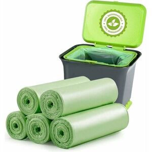 TEHTUY 100 compostable bin bags, 20 liters thick, for food, household, and kitchen waste. TEHTUY 100 compostable bin bags, 20 liters thick, for food, household, and kitchen waste.
