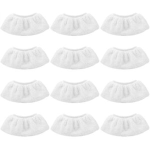 MCBOSON 12 Pieces Microfiber Bonnets, Wipe Accessories for Steam Cleaner, Compatible with Most Steam Cleaners, Washable and Reusable MCBOSON 12 Pieces Microfiber Bonnets, Wipe Accessories for Steam Cleaner, Compatible with Most Steam Cleaners, Washable and Reusable