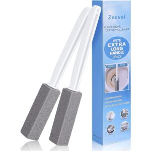 AOUGO 2 Pack Pumice Stone Toilet Bowl Cleaning Brush, with Extra Long Handle, Removes Hard Water Rings, Calcium Buildup and Rust, Suitable for Cleaning AOUGO 2 Pack Pumice Stone Toilet Bowl Cleaning Brush, with Extra Long Handle, Removes Hard Water Rings, Calcium Buildup and Rust, Suitable for Cleaning