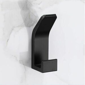 Hoopzi - 2 Piece Coat Hook Bathroom Wall Mounted Towel Hooks Back Door Clothes Hat Hook Nordic Simple Style Self-adhesive Towel Hook Punch-free,Black Hoopzi - 2 Piece Coat Hook Bathroom Wall Mounted Towel Hooks Back Door Clothes Hat Hook Nordic Simple Style Self-adhesive Towel Hook Punch-free,Black