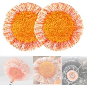 TEHTUY 2-Piece Replacement Round Mop Head, 360° Cleaning Mop, Replacement Microfiber Mop Head, Floor Cleaning Mop TEHTUY 2-Piece Replacement Round Mop Head, 360° Cleaning Mop, Replacement Microfiber Mop Head, Floor Cleaning Mop