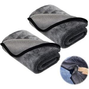 MCBOSON 2 Pieces Thickened Microfiber Cleaning Cloths, Magic Cleaning Cloth Reusable Microfiber Cleaning Cloth Streak-Free for Glass Car Home Kitchen Bathroom MCBOSON 2 Pieces Thickened Microfiber Cleaning Cloths, Magic Cleaning Cloth Reusable Microfiber Cleaning Cloth Streak-Free for Glass Car Home Kitchen Bathroom