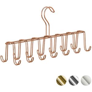 Set of 5 Relaxdays Belt Holders, Modern Metal Tie Rack, Compact, 14 Hooks, Wardrobe Organiser, Copper Set of 5 Relaxdays Belt Holders, Modern Metal Tie Rack, Compact, 14 Hooks, Wardrobe Organiser, Copper