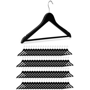 Relaxdays Wooden Coat Hangers Set of 80 - Non-Slip & 360° Swivel Relaxdays Wooden Coat Hangers Set of 80 - Non-Slip & 360° Swivel