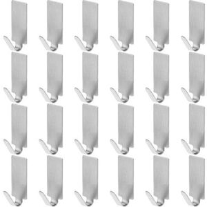 MCBOSON 24pc Adhesive Hook Stainless Steel Hook MCBOSON 24pc Adhesive Hook Stainless Steel Hook