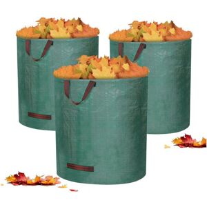 CYSLMUK 3 x 272L Garden Bag Garden Waste Bag - Self Standing and Foldable - Bin Bags for Garden Waste Lawn Foliage Green Cuttings - Reusable CYSLMUK 3 x 272L Garden Bag Garden Waste Bag - Self Standing and Foldable - Bin Bags for Garden Waste Lawn Foliage Green Cuttings - Reusable