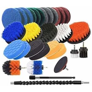 Hoopzi - 31 pieces series Drill Brush Accessories Scouring Pad Set Sponge Electric Clean Tile Scrub Brush Bathroom Kitchen Automotive-A Hoopzi - 31 pieces series Drill Brush Accessories Scouring Pad Set Sponge Electric Clean Tile Scrub Brush Bathroom Kitchen Automotive-A