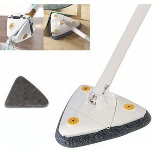 COOCHEER 360° Adjustable Extendable Automatic Rotating Triangular Cleaning Mop with Reusable Pads for Floor, Window and Wall Cleaning (White, 1 Pad) COOCHEER 360° Adjustable Extendable Automatic Rotating Triangular Cleaning Mop with Reusable Pads for Floor, Window and Wall Cleaning (White, 1 Pad)