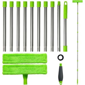 3.82M Window Cleaning Kit with Long Handle 2-in-1 Squeegee & Scrubber Window Squeegee Cleaner Tool Kit for Streak-Free Glass Cleaning Equipment 3.82M Window Cleaning Kit with Long Handle 2-in-1 Squeegee & Scrubber Window Squeegee Cleaner Tool Kit for Streak-Free Glass Cleaning Equipment