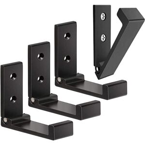 Aougo - 4 Pack Foldable Wall Hooks-Invisible Coat Hooks, Aluminum Wall Hook, Aluminum Alloy Wall Hanging Hook 90° Foldable Coat Hooks-Black Aougo - 4 Pack Foldable Wall Hooks-Invisible Coat Hooks, Aluminum Wall Hook, Aluminum Alloy Wall Hanging Hook 90° Foldable Coat Hooks-Black