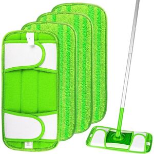 TORMATOR 4-Pack Reusable Wipes for Swiffer Sweeper, TamApon Reusable Mop Pads, Microfiber Mop Pads for Cleaning and Scrubbing Dry or Wet Floors, Wood, Tile TORMATOR 4-Pack Reusable Wipes for Swiffer Sweeper, TamApon Reusable Mop Pads, Microfiber Mop Pads for Cleaning and Scrubbing Dry or Wet Floors, Wood, Tile