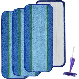 TORMATOR 4-Piece Reusable Mop Pads Compatible with Swiffer Wet Jet, Washable Microfiber Replacement Mop Pads for Cleaning TORMATOR 4-Piece Reusable Mop Pads Compatible with Swiffer Wet Jet, Washable Microfiber Replacement Mop Pads for Cleaning