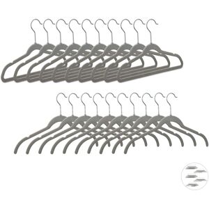 Set of 100 Relaxdays Velvet Clothes Hangers, Compact Storage, Non-Slip Velour Cover, 360° Swivel Hook, Suit, Pants, Grey Set of 100 Relaxdays Velvet Clothes Hangers, Compact Storage, Non-Slip Velour Cover, 360° Swivel Hook, Suit, Pants, Grey