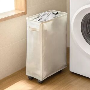 Linghhang - 44L Laundry Basket with Wheels Slim Folding Laundry Hamper Dirty Clothes Bag Narrow Laundry Bin with Wheels Linghhang - 44L Laundry Basket with Wheels Slim Folding Laundry Hamper Dirty Clothes Bag Narrow Laundry Bin with Wheels