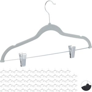 RELAXDAYS 43 cm Velvet Hangers with Clips - Space Saving Closet Organizer RELAXDAYS 43 cm Velvet Hangers with Clips - Space Saving Closet Organizer