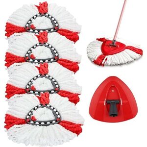 WOIYIC 4pcs Microfiber Replacement Mop Heads+1 Mop Head Compatible with Vileda 2-in-1 Turbo Mop,O-Cedar, WOIYIC 4pcs Microfiber Replacement Mop Heads+1 Mop Head Compatible with Vileda 2-in-1 Turbo Mop,O-Cedar,