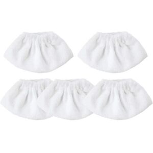 MCBOSON 5 Pieces Microfiber Bonnets, Wipes Accessory for Steam Cleaner, Compatible with Most Steam Cleaners, Washable and Reusable MCBOSON 5 Pieces Microfiber Bonnets, Wipes Accessory for Steam Cleaner, Compatible with Most Steam Cleaners, Washable and Reusable