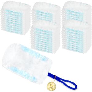 COOCHEER 50 pieces dust magnet refill pack for Swiffer dust magnet, disposable feather duster starter set for vacuuming dust and removing hair (50 cloths + 1 COOCHEER 50 pieces dust magnet refill pack for Swiffer dust magnet, disposable feather duster starter set for vacuuming dust and removing hair (50 cloths + 1