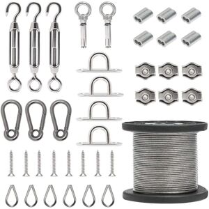 Cyslmuk - 50M Wire Rope Kit,Stainless Steel Wire Rope Stainless Steel Wire Rope Kit,Wire Rope Fixing,Stainless Steel Wire Rope,Wire Rope Cyslmuk - 50M Wire Rope Kit,Stainless Steel Wire Rope Stainless Steel Wire Rope Kit,Wire Rope Fixing,Stainless Steel Wire Rope,Wire Rope