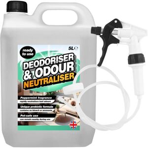 STORM TRADING GROUP 2 x 5L Peppermint Deodoriser & Odour Neutraliser With Long Hose Trigger STORM TRADING GROUP 2 x 5L Peppermint Deodoriser & Odour Neutraliser With Long Hose Trigger