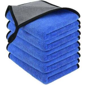 TEHTUY 5PCS Microfiber Cloths, Reusable Microfiber Cleaning Cloths for Window Cleaning/All Washing/Car Polishing Machine/Household Use, Super Absorbent TEHTUY 5PCS Microfiber Cloths, Reusable Microfiber Cleaning Cloths for Window Cleaning/All Washing/Car Polishing Machine/Household Use, Super Absorbent