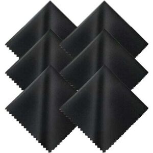 TEHTUY 6-piece eyeglass cleaning cloth set - black, 15 x 18 cm, microfiber screen cleaning cloth for eyeglasses TEHTUY 6-piece eyeglass cleaning cloth set - black, 15 x 18 cm, microfiber screen cleaning cloth for eyeglasses