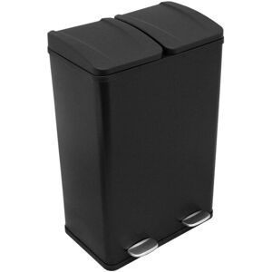 Monster Shop - 60L Dual Pedal Bin In Black Monster Shop - 60L Dual Pedal Bin In Black