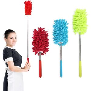 SNQ 74cm Extendable Microfiber Duster, Washable and Portable, for Cleaning Car, Computer, Air Conditioner, Television and More (Blue, Yellow, Red), Pack SNQ 74cm Extendable Microfiber Duster, Washable and Portable, for Cleaning Car, Computer, Air Conditioner, Television and More (Blue, Yellow, Red), Pack