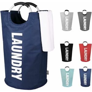 Hoopzi - 82L Large Collapsible Washing Laundry Basket Bag (6 Colors) for Bedroom, Fabric (Dark Blue, l) Hoopzi - 82L Large Collapsible Washing Laundry Basket Bag (6 Colors) for Bedroom, Fabric (Dark Blue, l)