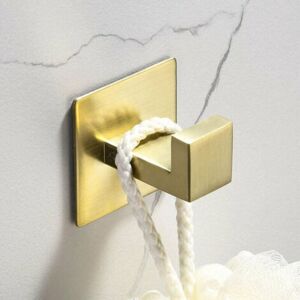 SNQ Adhesive Hook, Bathroom Wall Adhesive Hook, Kitchen Towel Hook, Picture Hanger without Drilling, Self-Adhesive Stainless Steel Hook, Gold SNQ Adhesive Hook, Bathroom Wall Adhesive Hook, Kitchen Towel Hook, Picture Hanger without Drilling, Self-Adhesive Stainless Steel Hook, Gold