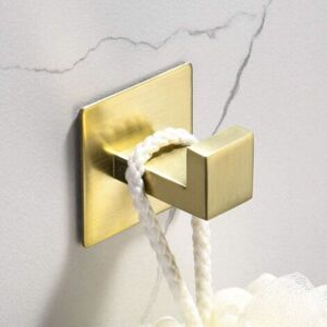 MCBOSON Adhesive Hook, Wall Adhesive Hook for Bathroom, Kitchen Towel Hook, Picture Hanging Hook without Drilling, Self Adhesive Stainless Steel Hook, Gold MCBOSON Adhesive Hook, Wall Adhesive Hook for Bathroom, Kitchen Towel Hook, Picture Hanging Hook without Drilling, Self Adhesive Stainless Steel Hook, Gold