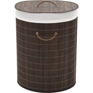 Bamboo Laundry Bin Oval Dark Brown Vidaxl Bamboo Laundry Bin Oval Dark Brown Vidaxl