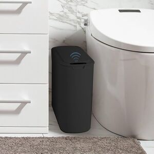 CATHERINE Bathroom bin, 25L, automatic kitchen bin with lid, leak-proof, electric bin, for bathroom, bedroom, kitchen, office, black CATHERINE Bathroom bin, 25L, automatic kitchen bin with lid, leak-proof, electric bin, for bathroom, bedroom, kitchen, office, black