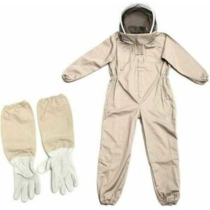 Beekeeper's suit - Professional beekeeping outfit with gloves, protective hooded garment for beekeepers against wasps, anti-wasp equipment, coffee Beekeeper's suit - Professional beekeeping outfit with gloves, protective hooded garment for beekeepers against wasps, anti-wasp equipment, coffee
