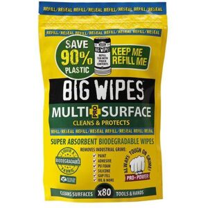 Big Wipes - 2046 Multi-Surface Bio Pro+ Antiviral Wipes Refill Pouch 80 Wipes Big Wipes - 2046 Multi-Surface Bio Pro+ Antiviral Wipes Refill Pouch 80 Wipes