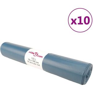 vidaXL 120L Blue Trash Bags - Heavy Duty & Tear Resistant vidaXL 120L Blue Trash Bags - Heavy Duty & Tear Resistant