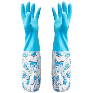 MCBOSON (Blue) Rubber gloves for pond and drainage – Household chores and gardening, garden maintenance, weeding, washing, cleaning, dishwashing – To protect MCBOSON (Blue) Rubber gloves for pond and drainage – Household chores and gardening, garden maintenance, weeding, washing, cleaning, dishwashing – To protect