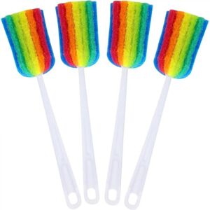 Bottle brush set, 4 long-handled sponge brushes, scrubbing brushes, kitchen cleaning brushes, for bottles, glasses, and cups (set of 4) Bottle brush set, 4 long-handled sponge brushes, scrubbing brushes, kitchen cleaning brushes, for bottles, glasses, and cups (set of 4)