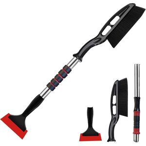 TEHTUY Car ice scraper with brush, 2-in-1 car snow brush, sturdy telescopic car windshield scraper 88cm long with ergonomic foam handle, snow brush ice TEHTUY Car ice scraper with brush, 2-in-1 car snow brush, sturdy telescopic car windshield scraper 88cm long with ergonomic foam handle, snow brush ice