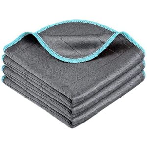 TORMATOR Carbon Microfiber, Streak-Free Absorbent Polishing Towel, Glass Cleaning Cloth for Windows, Glasses, Dishes, Kitchen, Household, Car, Reusable and TORMATOR Carbon Microfiber, Streak-Free Absorbent Polishing Towel, Glass Cleaning Cloth for Windows, Glasses, Dishes, Kitchen, Household, Car, Reusable and