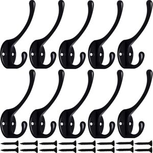 Ccykxa - 10PCS Vintage Wall Mounted Coat Hooks Metal Door Hat Hook Retro Hook for Coat Rack Bathroom Kitchen Cast Iron Brass Design (Contains Screws) Ccykxa - 10PCS Vintage Wall Mounted Coat Hooks Metal Door Hat Hook Retro Hook for Coat Rack Bathroom Kitchen Cast Iron Brass Design (Contains Screws)