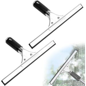 Ccykxa - 2 Pcs Professional Window Squeegee, 25 cm Stainless Steel Window Squeegee, for Cleaning and Drying Glass, Tiles, Windows, Bathroom, to Ccykxa - 2 Pcs Professional Window Squeegee, 25 cm Stainless Steel Window Squeegee, for Cleaning and Drying Glass, Tiles, Windows, Bathroom, to